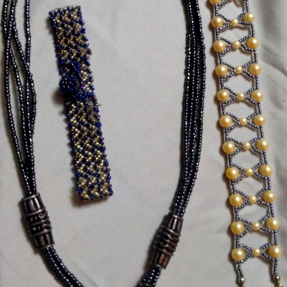 Handmade Colbalt Blue Beaded Jewelry
